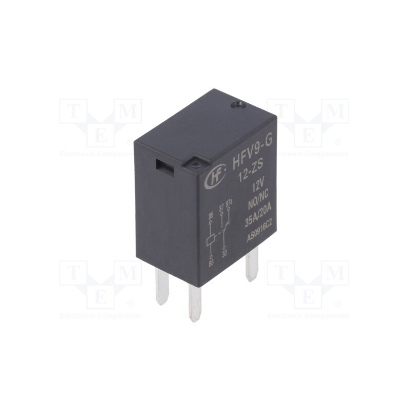 1 pcs x HONGFA RELAY - HFV9-G/12-ZS - Relay: electromagnetic, SPDT, Ucoil: 12VDC, 35A, automotive, 124Ω