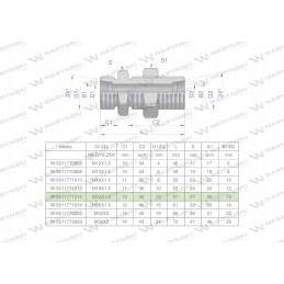 Metric bulkhead connector bb m22x1 5 15l xsv