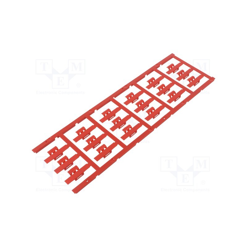 90 pcs x WEIDMu00dcLLER - SFC 2/30 MC NE RT - Markers, 3÷5mm, polyamide 66, red, -40÷100°C, snap fastener, SFC
