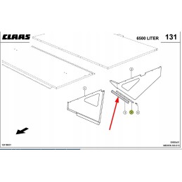 541452 0 metal strip of the grain tank