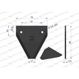 Warynski 506000001 knife strip blades