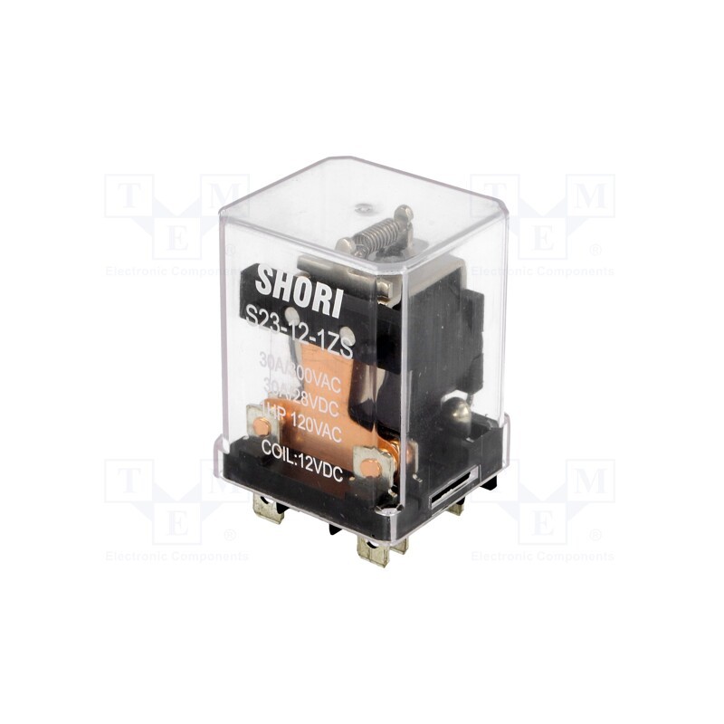 1 pcs x SHORI ELECTRIC - S23-12-1ZS - Relay: electromagnetic, SPST-NO + SPST-NC, Ucoil: 12VDC, PCB, IP40