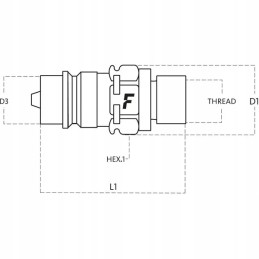 Quick connector, m22x1 5 faster plug