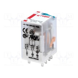 1 pcs x RELPOL - R2N-2012-23-1024-WT - Relay: electromagnetic, DPDT, Ucoil: 24VDC, Icontacts max: 24A