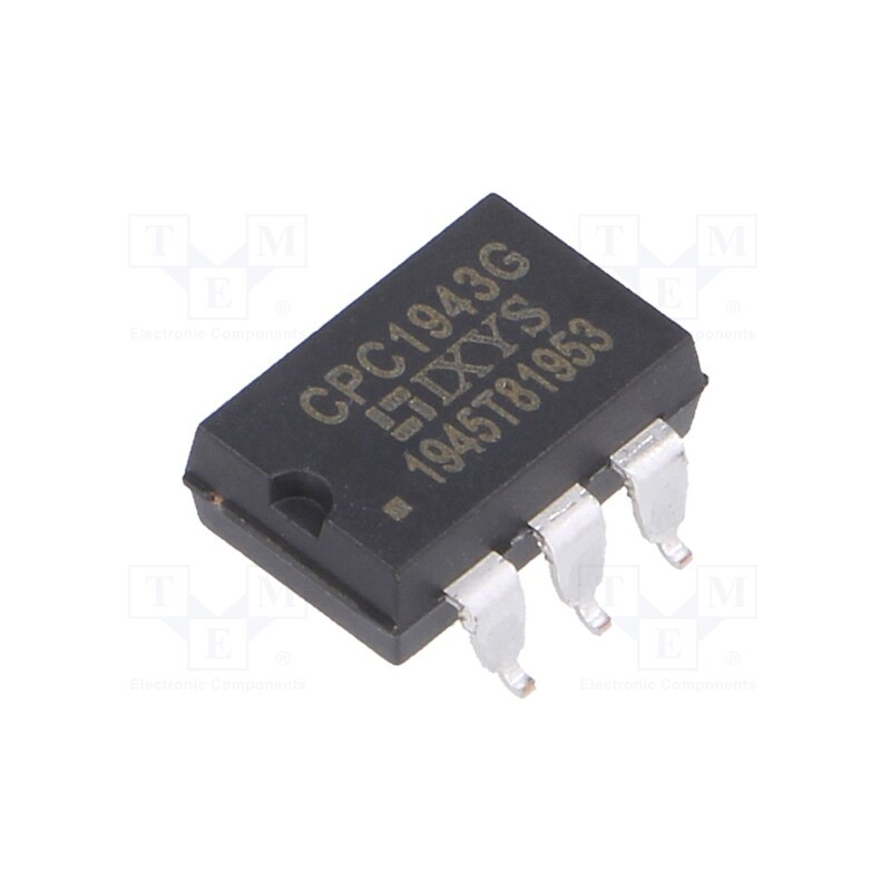 1 pcs x IXYS - CPC1943GS - Relay: solid state, Icntrl max: 100mA, 500mA, max.400VAC, SMT, DIP6