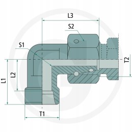 Hydraulic elbow ab m18x1 5 m18x1 5