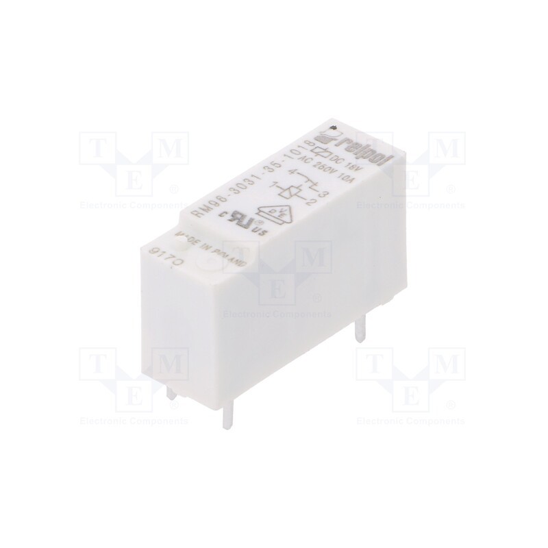 1 pcs x RELPOL - RM96-3031-35-1018 - Relay: electromagnetic, SPST-NC, Ucoil: 18VDC, 8A, 8A/250VAC, PCB
