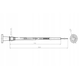 Engine extinguishing cable l 850mm mf original ursus