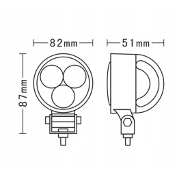 LED work lamp 9w 12v 24v 913lm 6000k