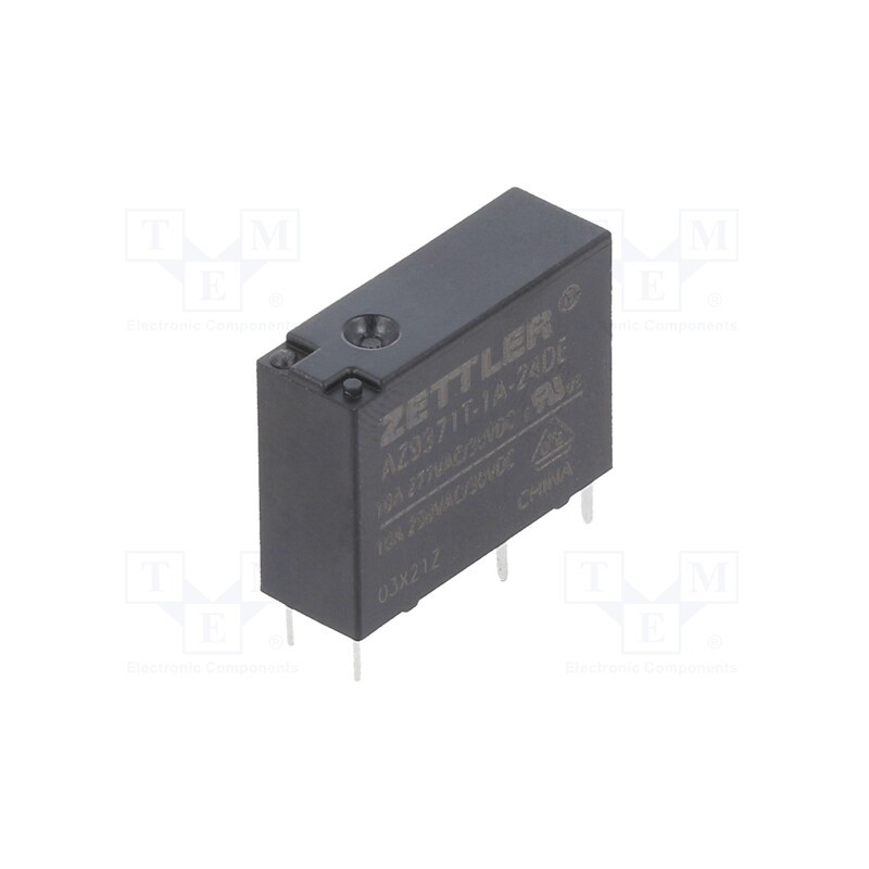 1 pcs x ZETTLER - AZ9371T-1A-24DE - Relay: electromagnetic, SPST-NO, Ucoil: 24VDC, 10A, 10A/277VAC