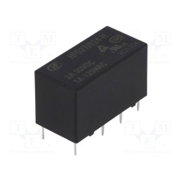 1 pcs x HONGFA RELAY - HFD27/024-H - Relay: electromagnetic, DPDT, Ucoil: 24VDC, 2A, 1A/125VAC, 2A/30VDC