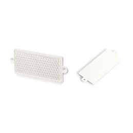 White reflector 105x48 with ears for 2 screws 49u
