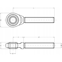 Eyelet end of upper connector 3 4 l 16 mm