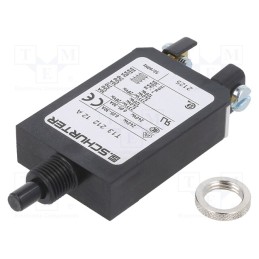1 pcs x SCHURTER - 4411.0099 - Circuit breaker, Urated: 240VAC, 28VDC, 12A, SPST, Poles: 1, screw