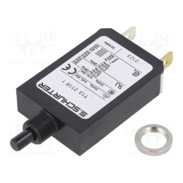 1 pcs x SCHURTER - 4411.0087 - Circuit breaker, Urated: 240VAC, 28VDC, 1A, SPST, Poles: 1, screw