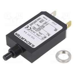 1 pcs x SCHURTER - 4411.0014 - Circuit breaker, Urated: 240VAC, 28VDC, 5A, SPST, Poles: 1, screw