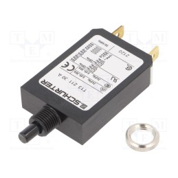 1 pcs x SCHURTER - 4411.0017 - Circuit breaker, Urated: 240VAC, 28VDC, 30A, SPST, Poles: 1, screw