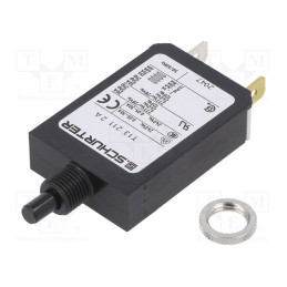1 pcs x SCHURTER - 4411.0013 - Circuit breaker, Urated: 240VAC, 28VDC, 2A, SPST, Poles: 1, screw