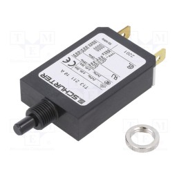 1 pcs x SCHURTER - 4411.0019 - Circuit breaker, Urated: 240VAC, 28VDC, 18A, SPST, Poles: 1, screw