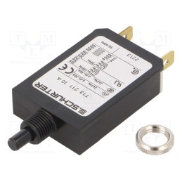 1 pcs x SCHURTER - 4411.0011 - Circuit breaker, Urated: 240VAC, 28VDC, 10A, SPST, Poles: 1, screw
