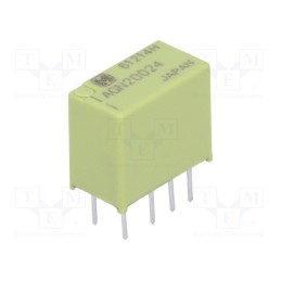 1 pcs x PANASONIC - AGN20024 - Relay: electromagnetic, DPDT, Ucoil: 24VDC, Icontacts max: 1A, PCB
