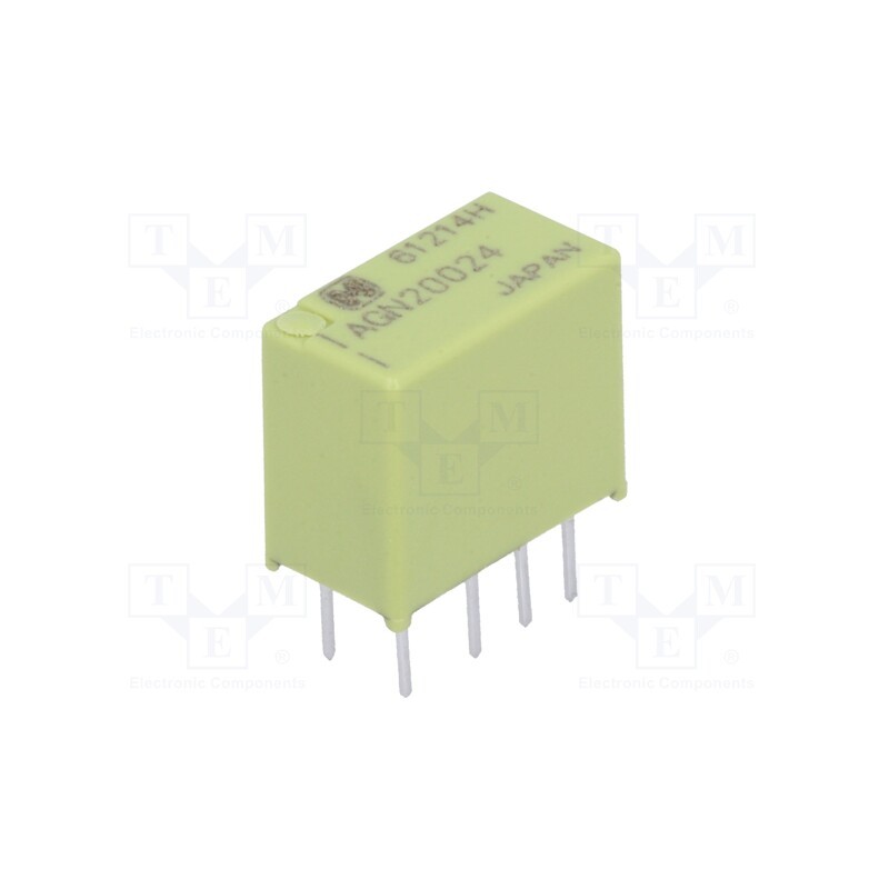 1 pcs x PANASONIC - AGN20024 - Relay: electromagnetic, DPDT, Ucoil: 24VDC, Icontacts max: 1A, PCB