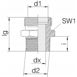 Threaded connector m10x1 6ll 1 8 npt