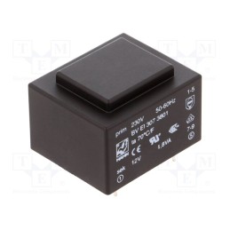 1 pcs x HAHN - BV EI 307 3801 - Transformer: encapsulated, 1.8VA, 230VAC, 12V, 150mA, PCB, BVEI