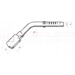 Rnm 45 clamping dn8 1 2sn fi18 h 15 hydrolider