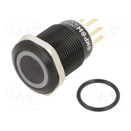 1 pcs x ONPOW - LAS1GQF-11E/W/12V/A - Switch: vandal resistant, Pos: 2, SPDT, 3A/220VAC, 5A/24VDC, IP65