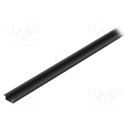 1 pcs x TOPMET - C8010021 - Profiles for LED modules, black, L: 1m, BEGTIN12, aluminium