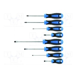 1 set x Hu00d6GERT TECHNIK - HT1S096 - Kit: screwdrivers, Phillips,slot, Features: magnetic, 8pcs.