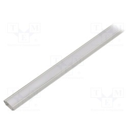 1 pcs x FIX&FASTEN - FIX-GLC1-AS-1M-SET - Profiles for LED modules, white, natural, L: 1m, aluminium, 45°