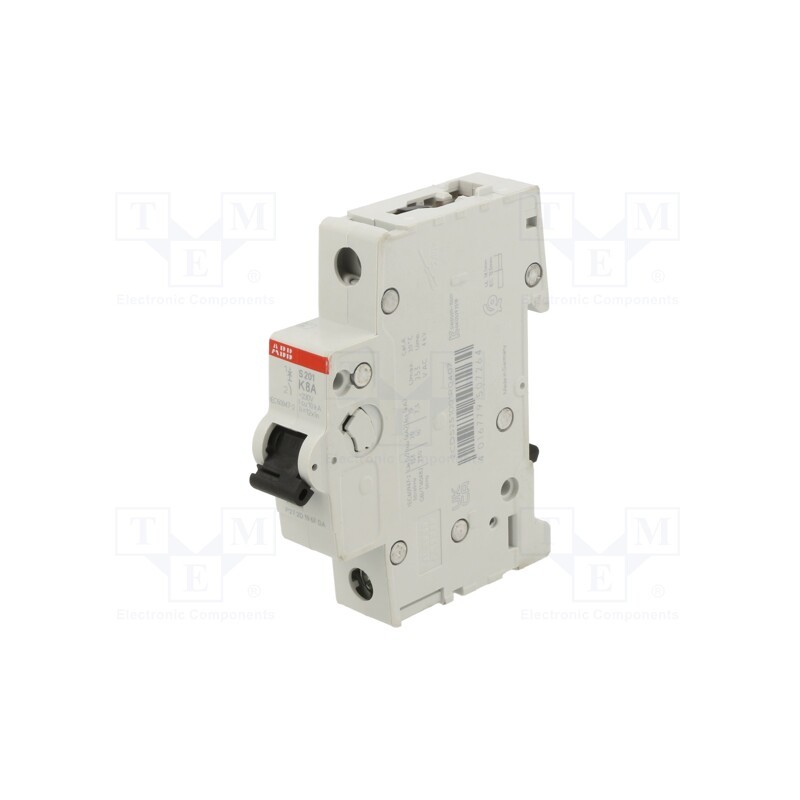 1 pcs x ABB - 2CDS251001R0407 - Circuit breaker, 230/400VAC, Inom: 8A, Poles: 1, Charact: K, 6kA