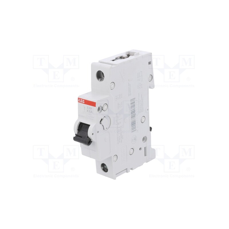 1 pcs x ABB - 2CDS251001R0377 - Circuit breaker, 230/400VAC, Inom: 6A, Poles: 1, Charact: K, 6kA