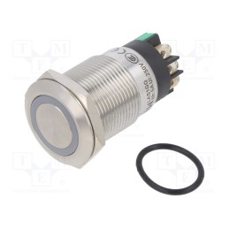 1 pcs x ONPOW - LAS1GQF-11E/L/G/12V/S - Switch: vandal resistant, Pos: 2, SPDT, 3A/220VAC, 5A/24VDC, IP65