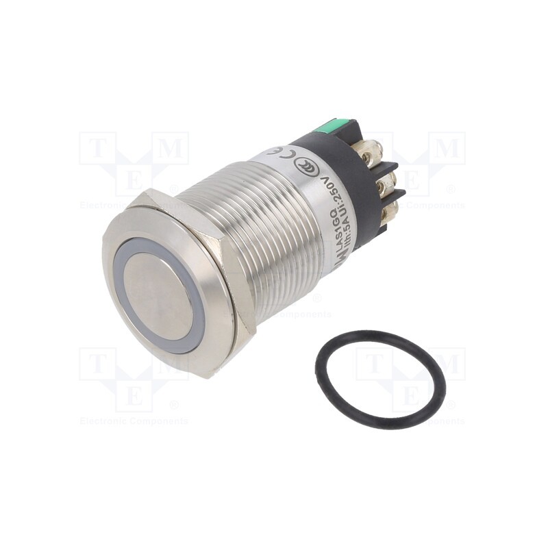1 pcs x ONPOW - LAS1GQF-11E/L/G/12V/S - Switch: vandal resistant, Pos: 2, SPDT, 3A/220VAC, 5A/24VDC, IP65
