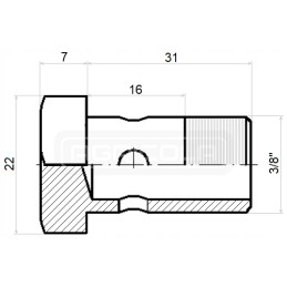 Eye bolt g3 8 h 16mm l 31mm hydrolider