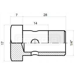 Eye bolt g1 4 h 14mm l 28mm hydrolider
