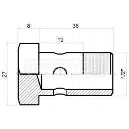 Hydraulic screw with eye 1 2 eye
