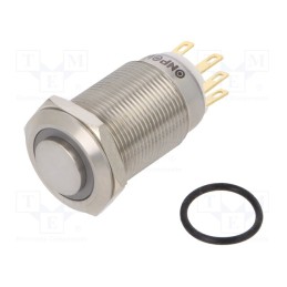 1 pcs x ONPOW - LAS1GQH-11ZE/Y/12V/S - Switch: vandal resistant, Pos: 2, SPDT, 3A/220VAC, 5A/24VDC, IP65