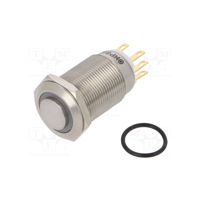 1 pcs x ONPOW - LAS1GQH-11ZE/Y/12V/S - Switch: vandal resistant, Pos: 2, SPDT, 3A/220VAC, 5A/24VDC, IP65