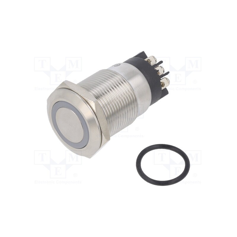 1 pcs x ONPOW - LAS1GQF-11E/L/B/12V/S - Switch: vandal resistant, Pos: 2, SPDT, 3A/220VAC, 5A/24VDC, IP65