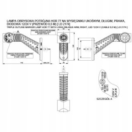 Right rear marker lamp 4 LED 12v 24v horpol