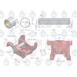 Front axle bracket complete with pin 31285