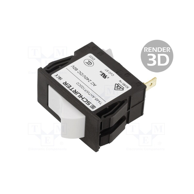 1 pcs x SCHURTER - 4430.1093 - Circuit breaker, 2.5A, MCB