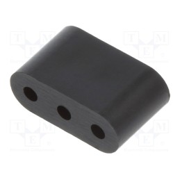 10 pcs x DREMEC - 8GE04V80356 - Spacer sleeve, LED, ØLED: 3mm, L: 4.8mm, black, UL94V-0, Mat: PVC