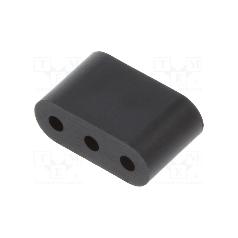10 pcs x DREMEC - 8GE04V80356 - Spacer sleeve, LED, ØLED: 3mm, L: 4.8mm, black, UL94V-0, Mat: PVC