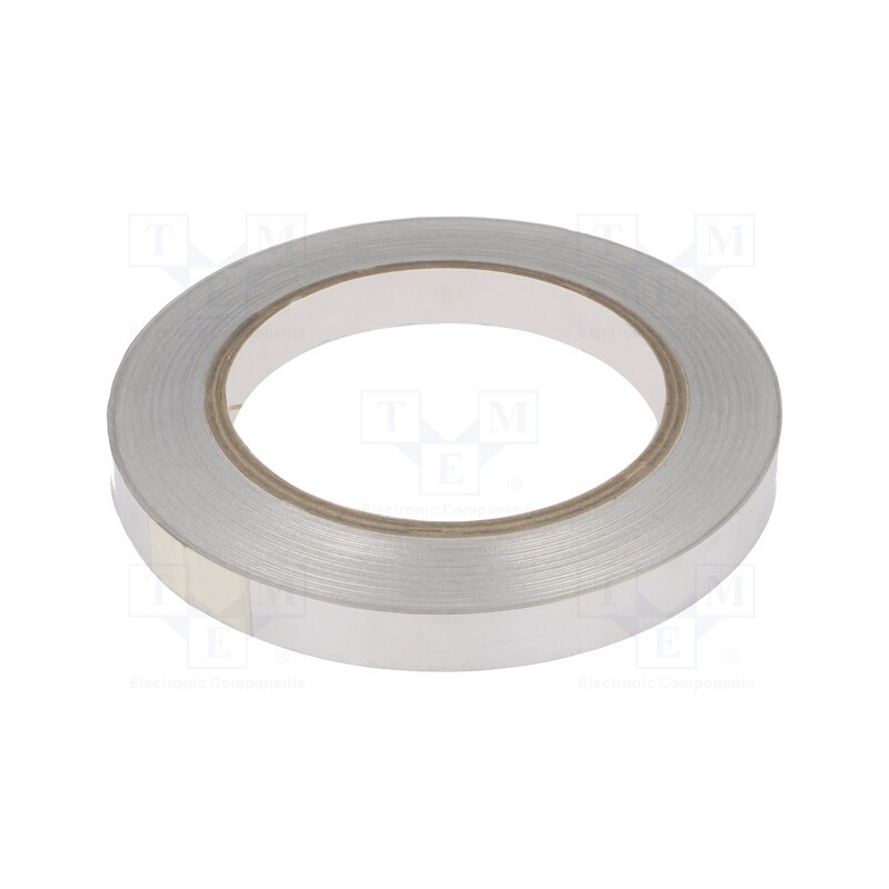 1 rol x - AL40C ALUMINIOWA Z KLEJEM 12MM-33M - Tape: shielding, W: 12mm, L: 33m, Thk: 40um, acrylic conductive, 6%