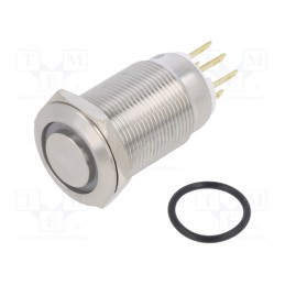 1 pcs x ONPOW - LAS1GQH-11ZE/R/12V/S - Switch: vandal resistant, Pos: 2, SPDT, 3A/220VAC, 5A/24VDC, IP65